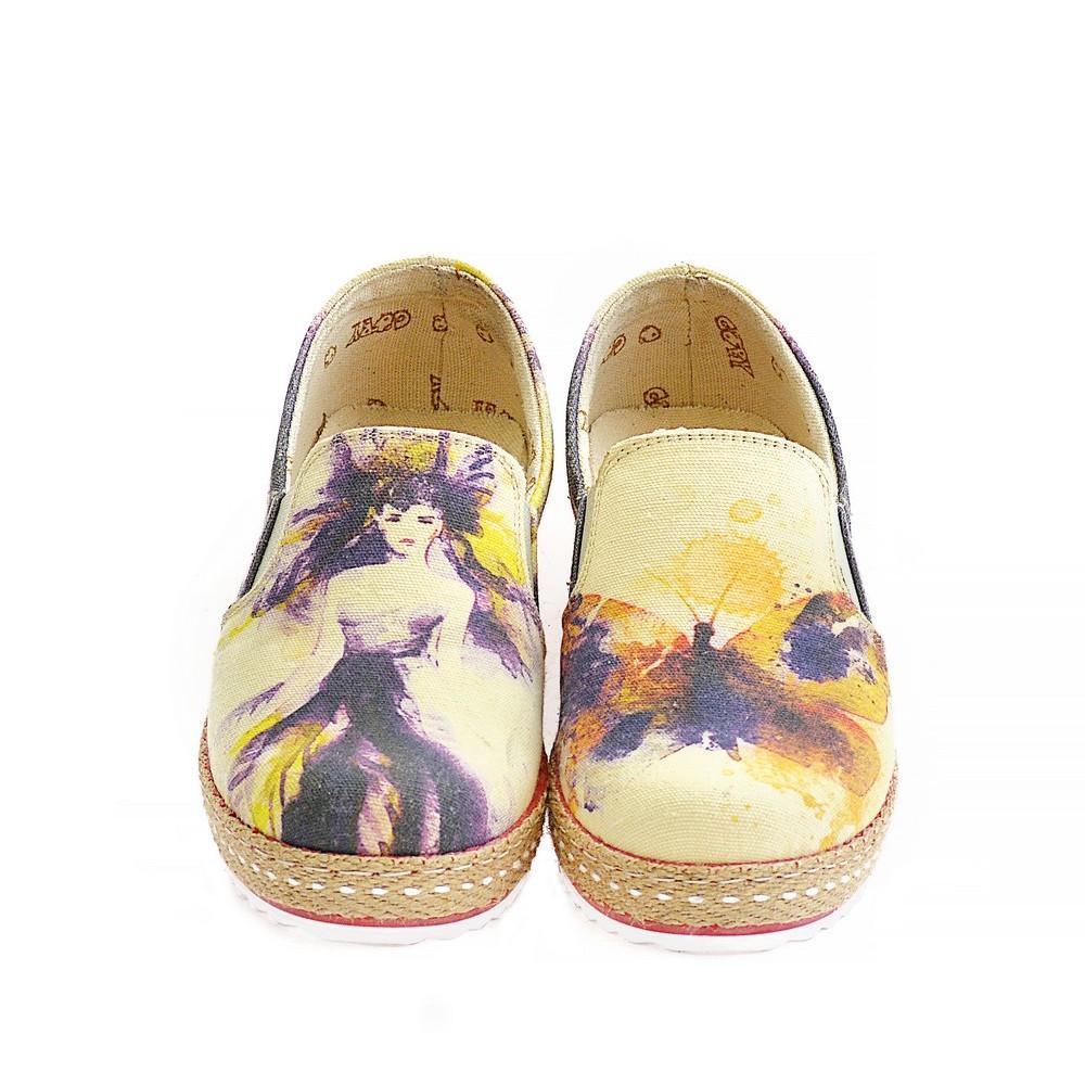 Woman and Butterfly Sneakers Shoes HV1567 (1421174112352)