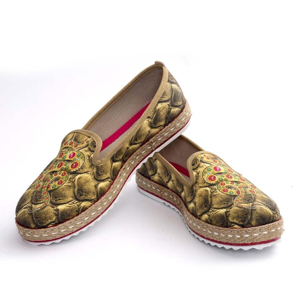 Gold Snake Sneakers Shoes HVD1461 (506268090400)