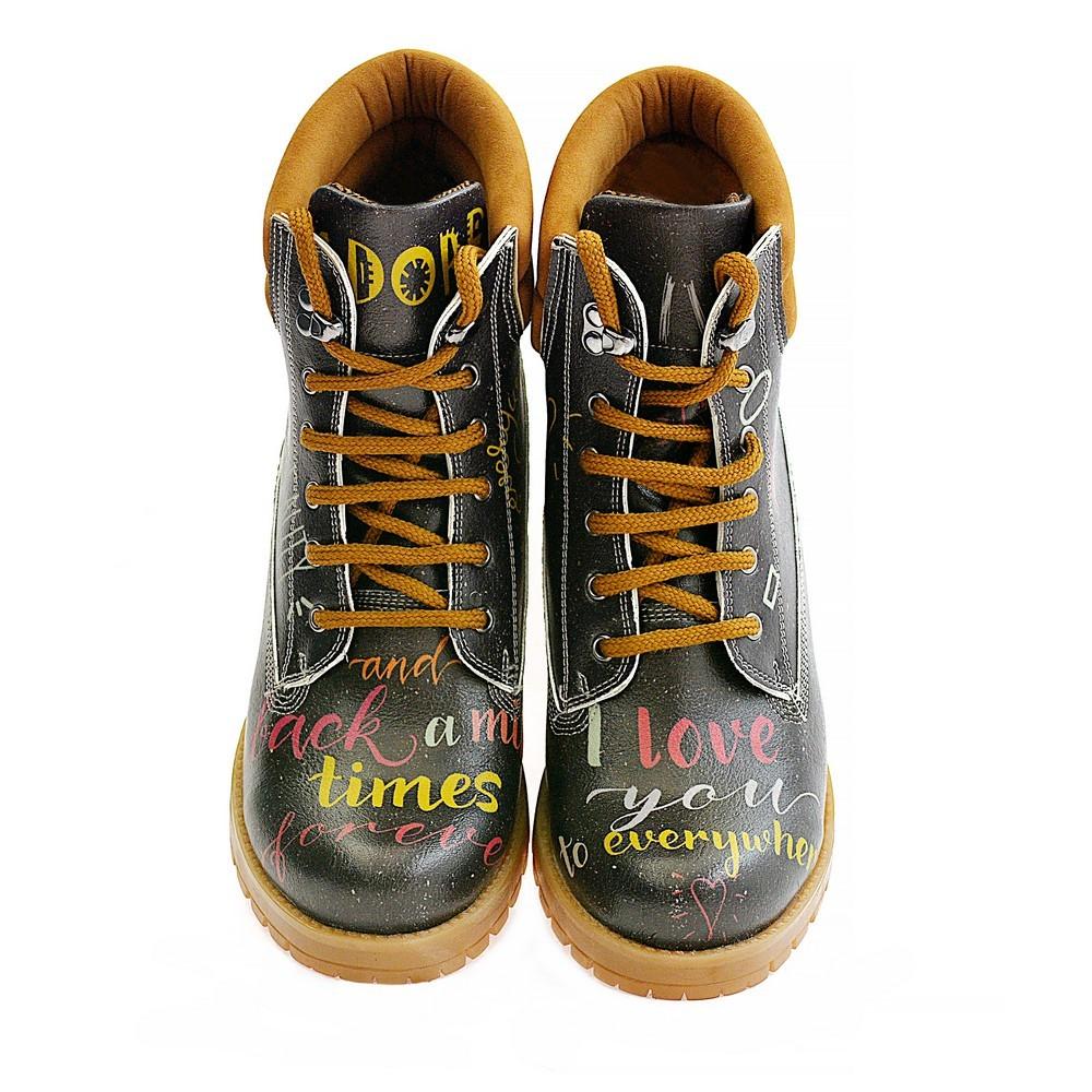 I Love You Short Boots KAT105 (1421182992480)