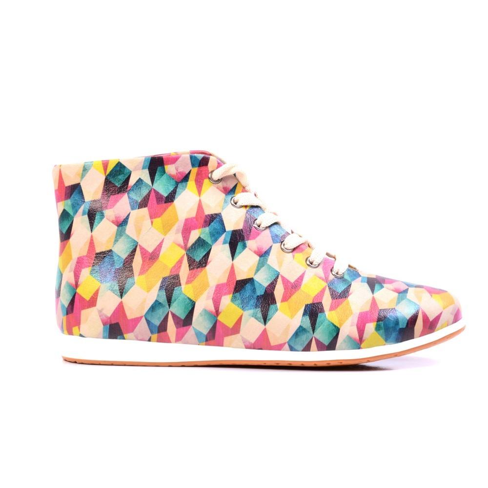 Colorful Pattern Short Boots LND1139 (1421192233056)