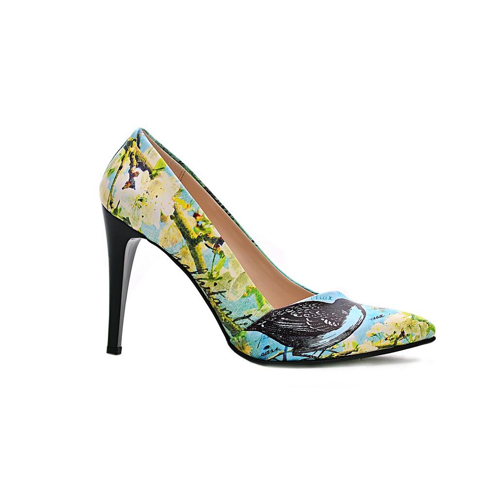 Flowers Heel Shoes NBS202 (770204205152)