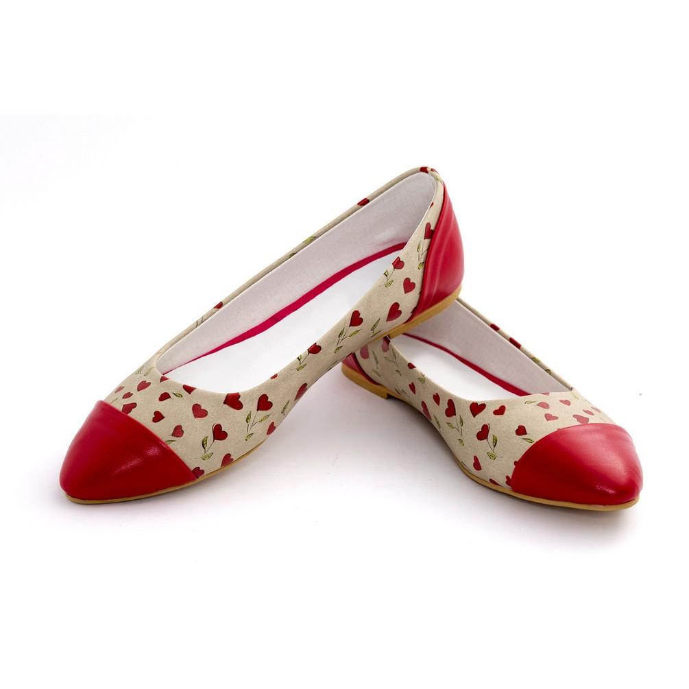 Hearts Ballerinas Shoes NMS109 (770213281888)