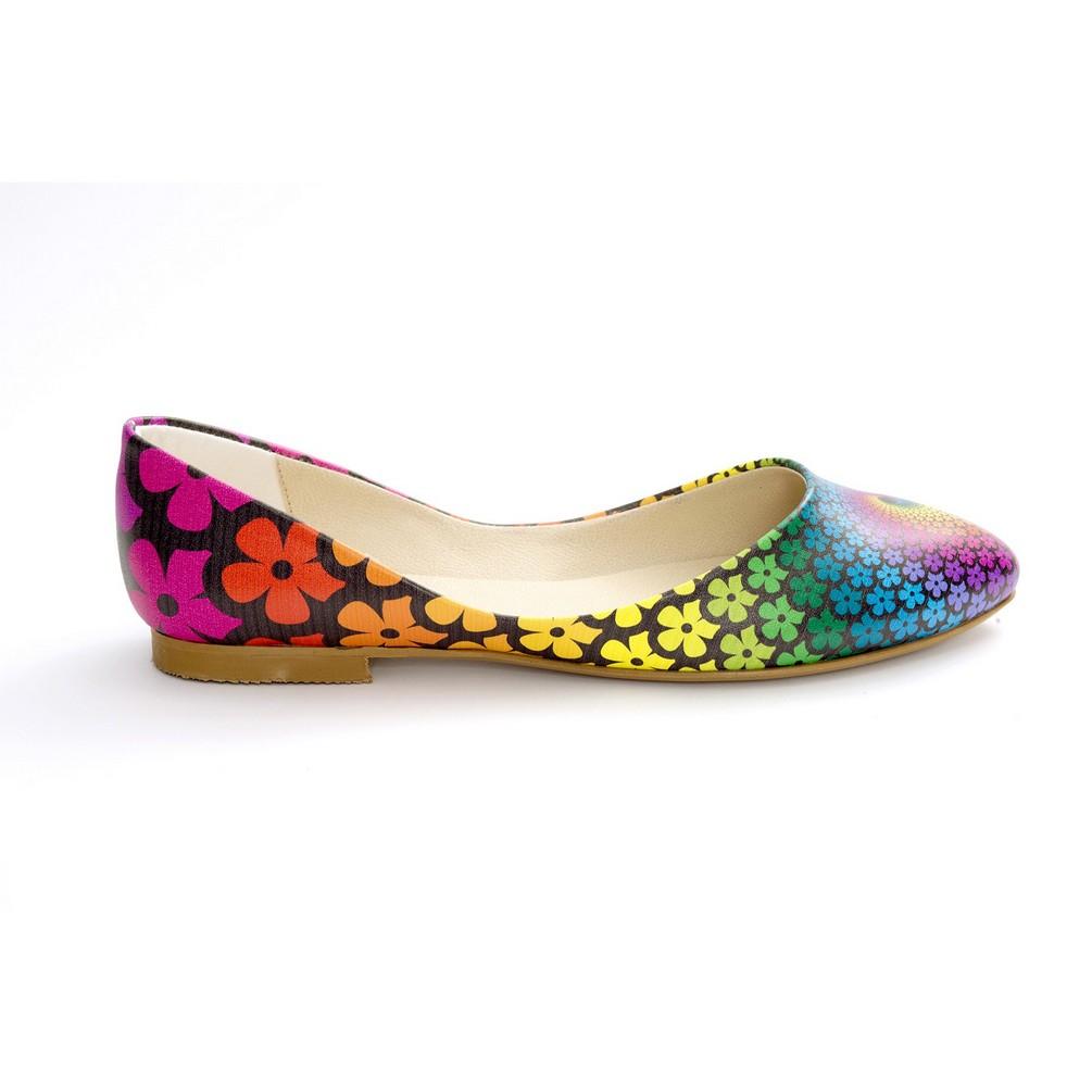 Colored Flowers Ballerinas Shoes NSS361 (770221965408)