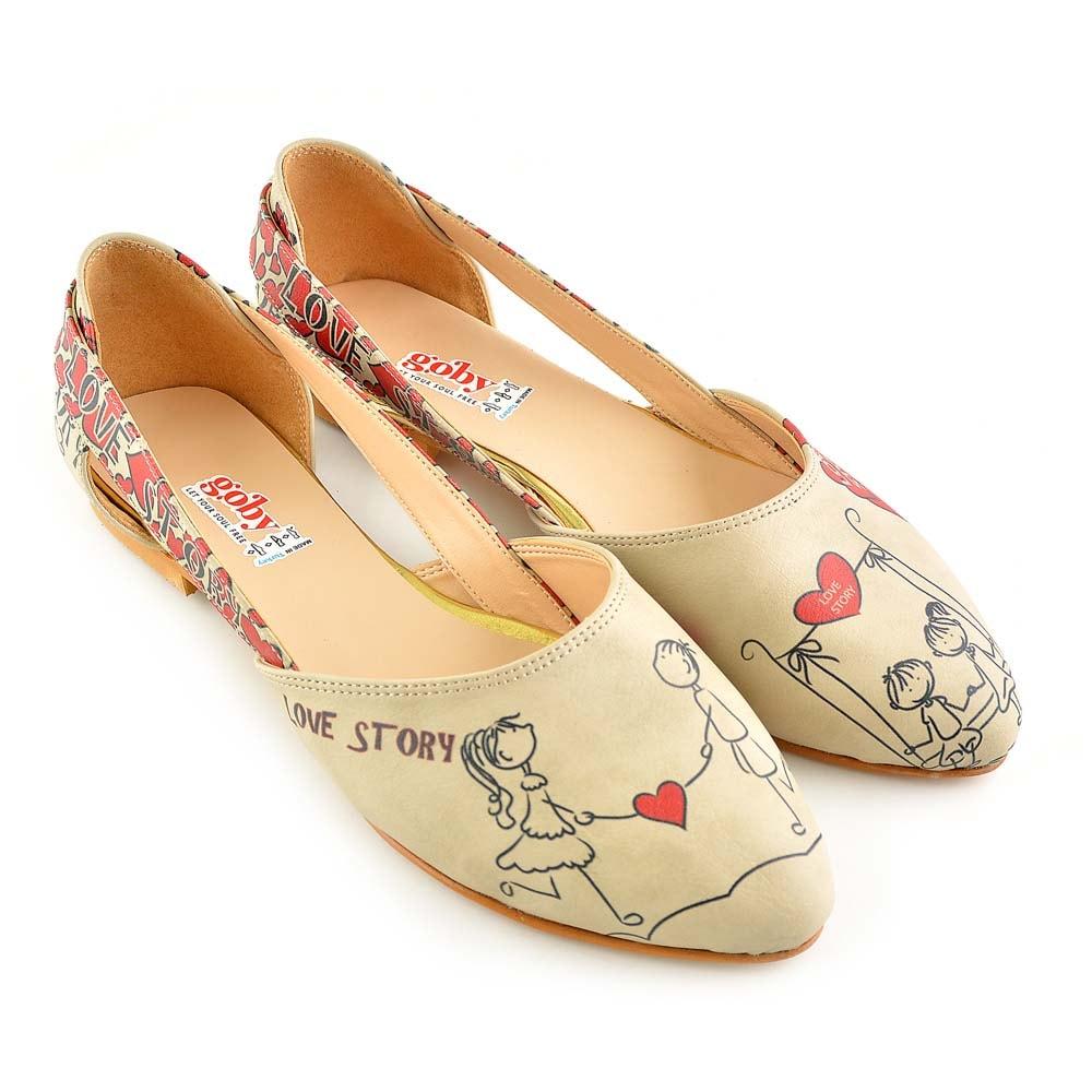 Couple in Love Ballerinas Shoes OMR7002 (506269958176)