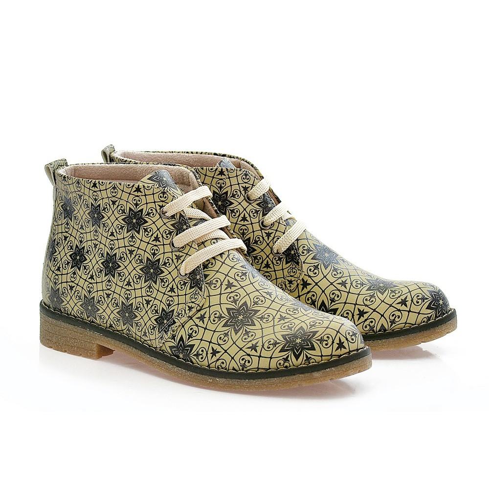 Pattern Ankle Boots PH208 (1421397721184)