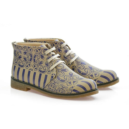 Pattern Ankle Boots PH213 (1421216383072)