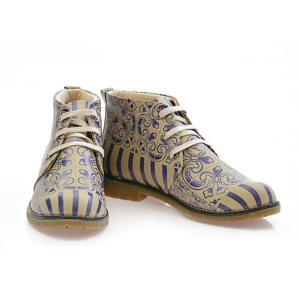 Pattern Ankle Boots PH213 (1421216383072)