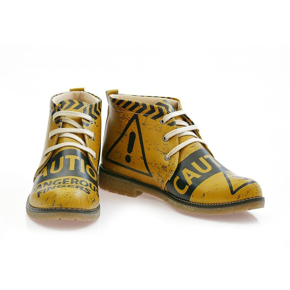 Caution Ankle Boots PH216 (1421216972896)