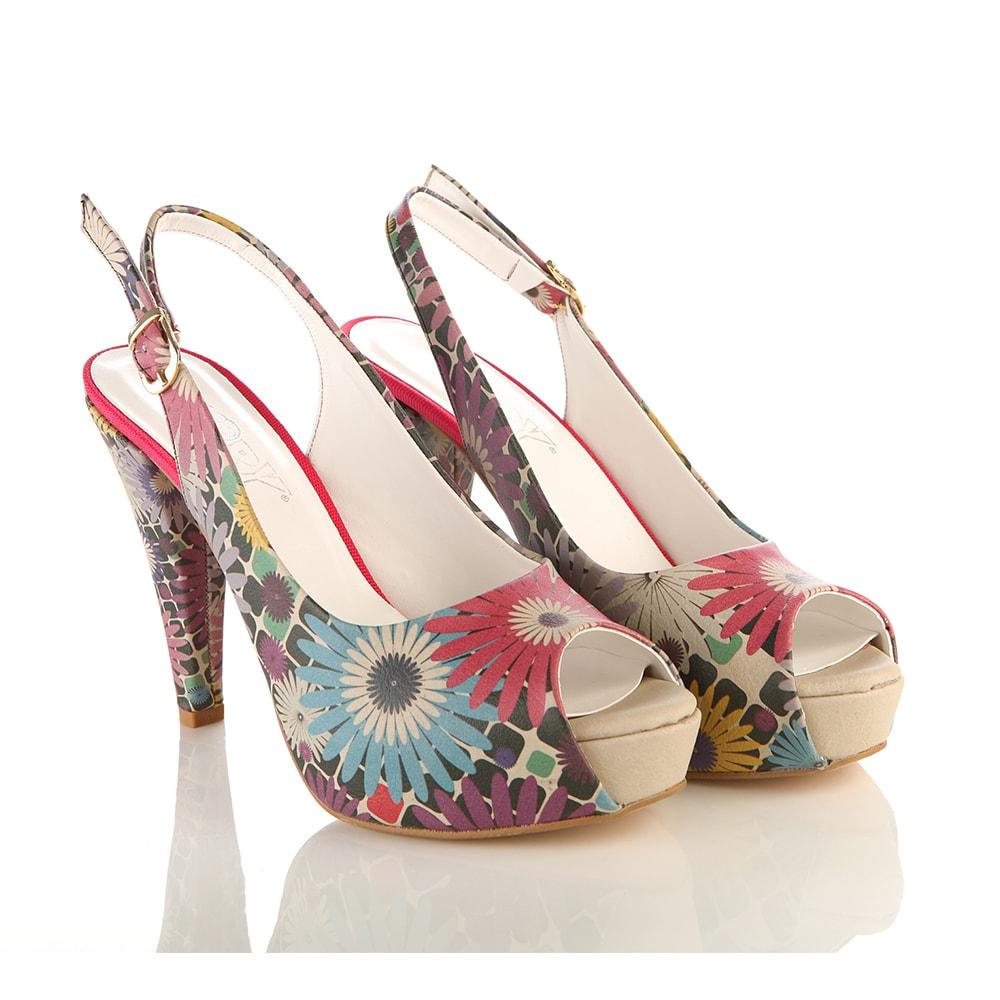 Flowers Heel Shoes PLT2048 (1405808607328)