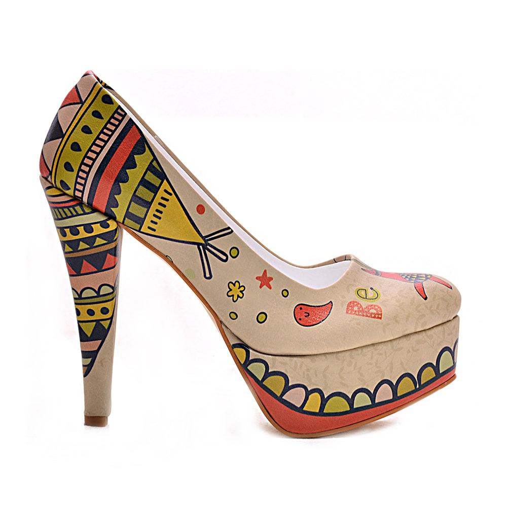 Indian Fox and Owl Heel Shoes PLT2062 (1405809098848)