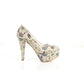 Flowers Heel Shoes PLT2011 (1421220577376)