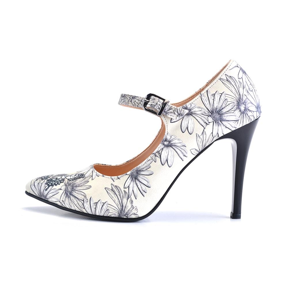 Daisy and Butterfly Heel Shoes STK104 (1405812998240)