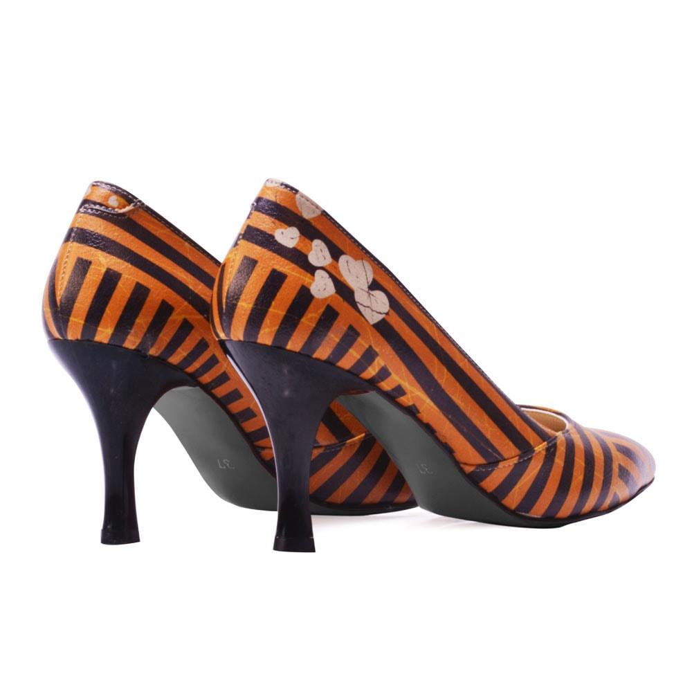 Striped Heel Shoes STL3003 (1405813096544)