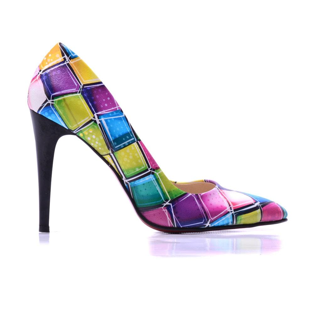 Colored Squares Heel Shoes STL4408 (1405813227616)