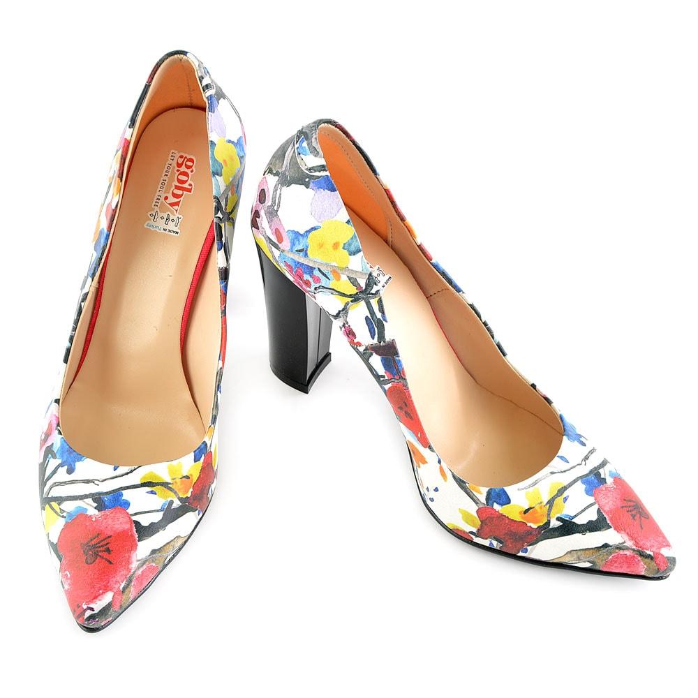 Flowers Heel Shoes STL4501 (1405813456992)