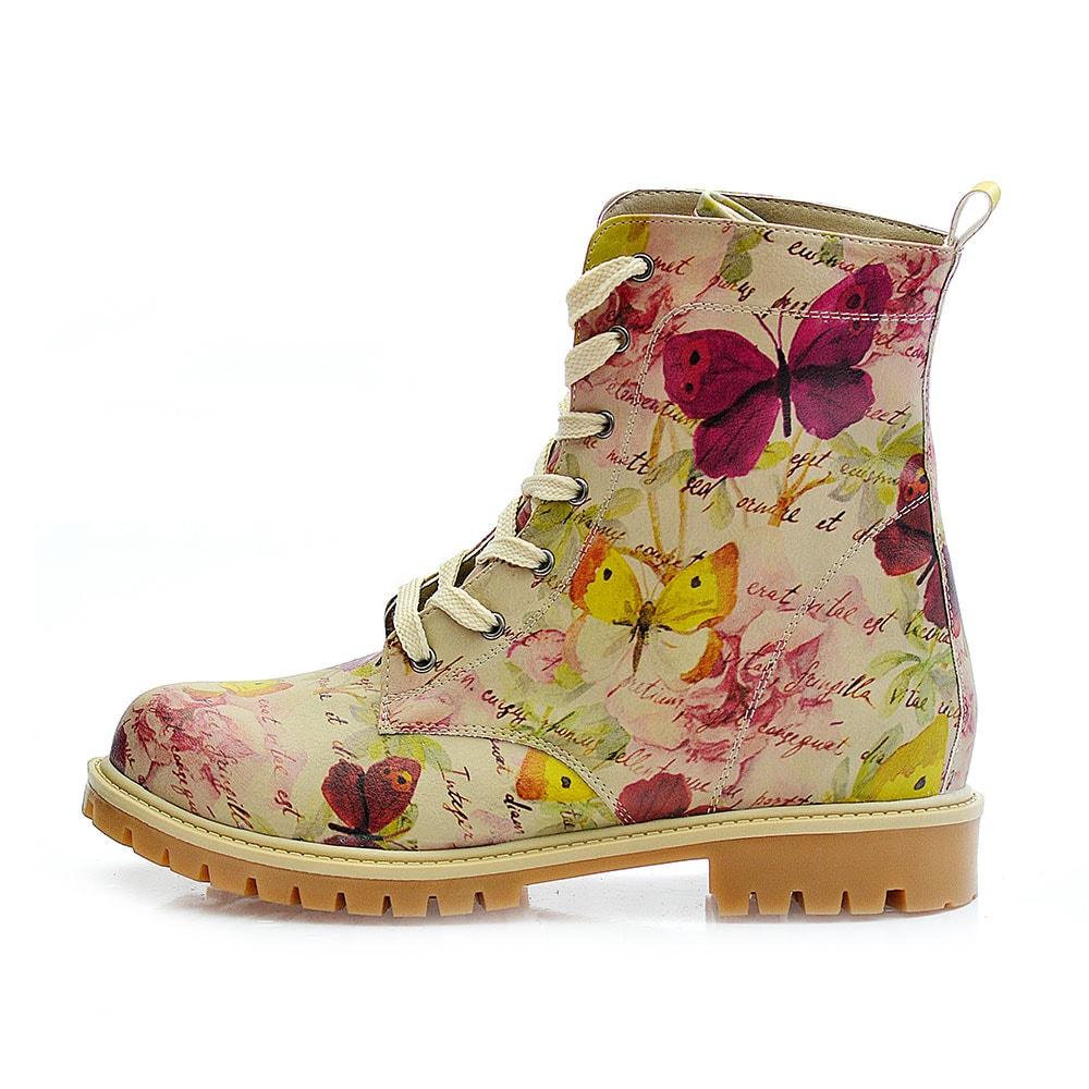 Flowers and Butterfly Long Boots TMB1016 (1405815029856)
