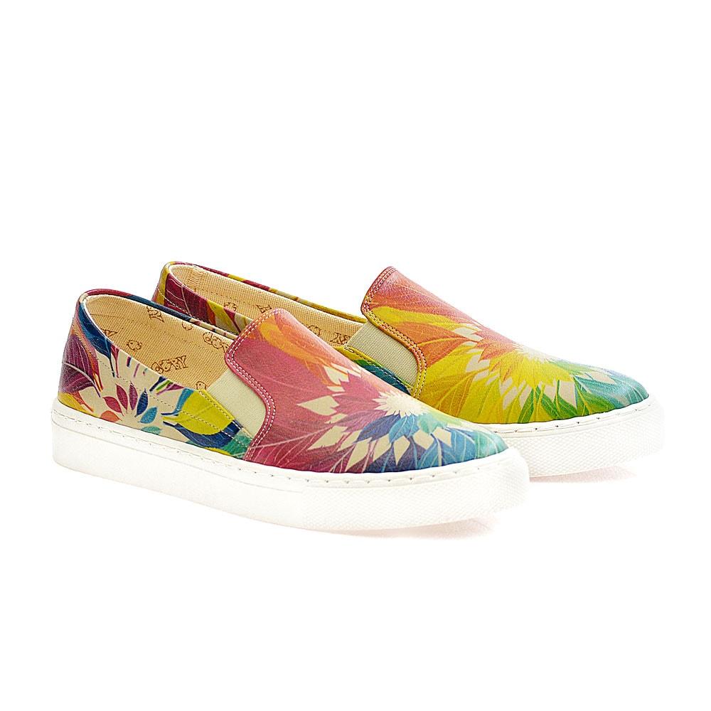 Colored Leaves Sneakers Shoes VN4003 (1405817913440)