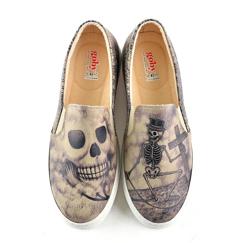 Handsome Skull Sneakers Shoes VN4043 (506279591968)