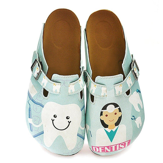 Light Blue Dentist Clogs WCAL329 (737670692960)