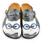 White & Gray Cat Clogs WCAL343 (737670332512)