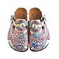 White & Pink Skull Clogs WCAL356 (737670037600)
