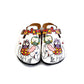 Red and Yellow Square Patterned, Sleeping Owl and Grey Elephant Patterned Clogs - WCAL370 (774940164192)