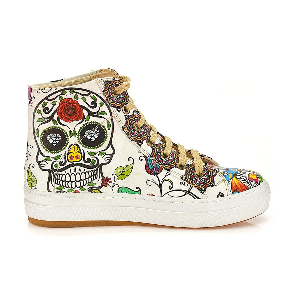 Skull and Mandala Sneaker Boots WCV2032 (1405820928096)