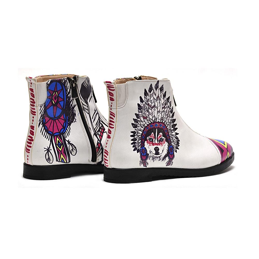 Indian Wolf Short Boots WFER105 (1405821288544)