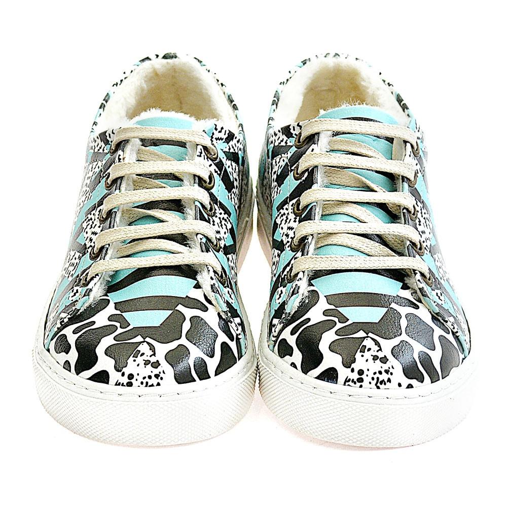 Black and Blue Pattern Sneakers Shoes WSPR114 (1405822533728)