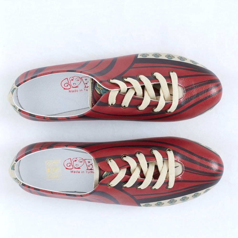 Red Pattern Ballerinas Shoes SLV075 (506275201056)