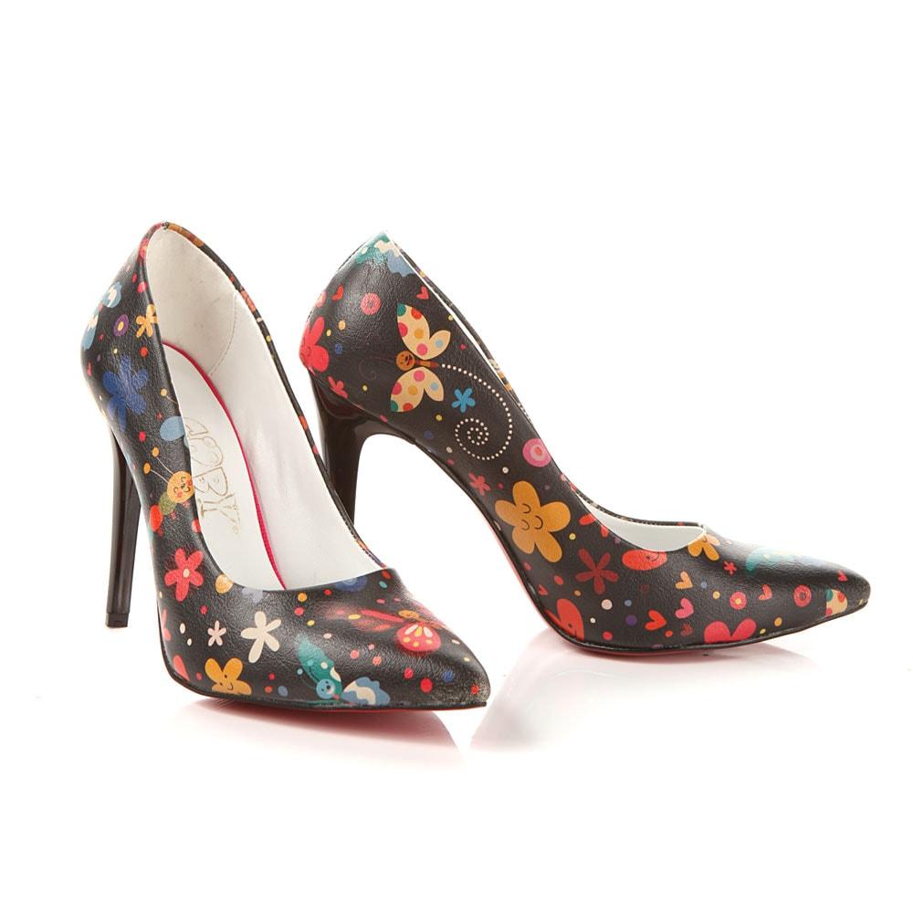 Flowers Heel Shoes STL4013 (506276773920)