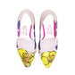 Yellow Daisy Heel Shoes STL4305 (506277298208)